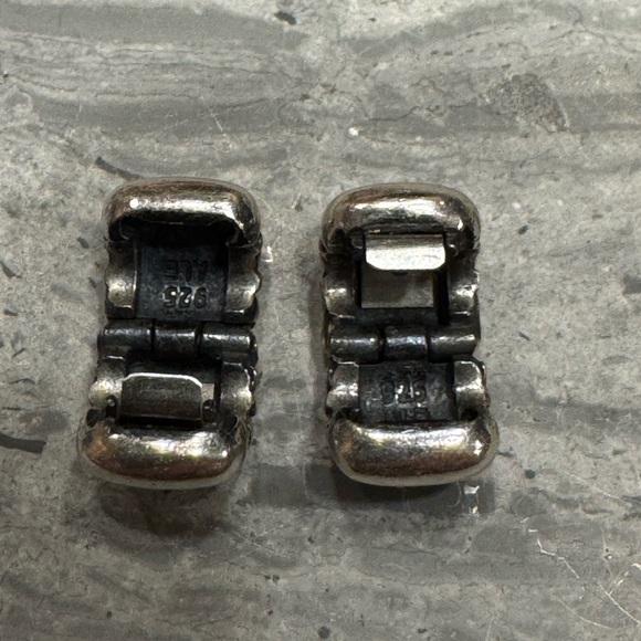 Set of 2 Pandora Retired Sterling Silver Crazy Clip Charms - Picture 4 of 4